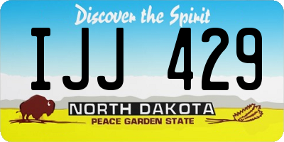 ND license plate IJJ429