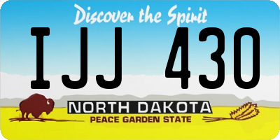 ND license plate IJJ430
