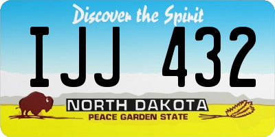 ND license plate IJJ432