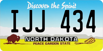 ND license plate IJJ434