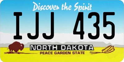 ND license plate IJJ435
