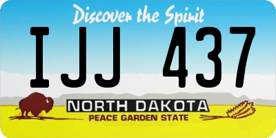 ND license plate IJJ437