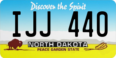 ND license plate IJJ440
