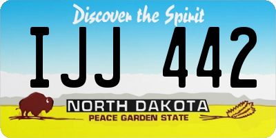 ND license plate IJJ442