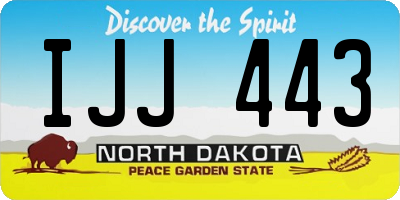 ND license plate IJJ443