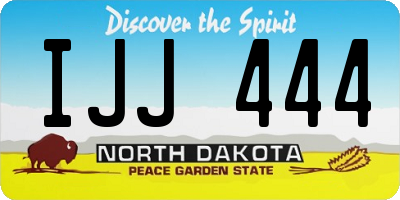 ND license plate IJJ444
