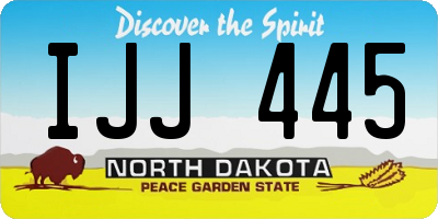 ND license plate IJJ445