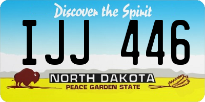 ND license plate IJJ446