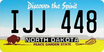 ND license plate IJJ448