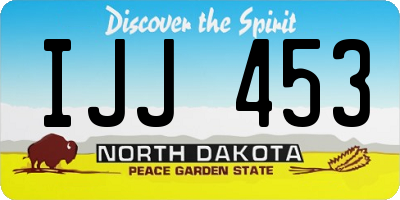 ND license plate IJJ453