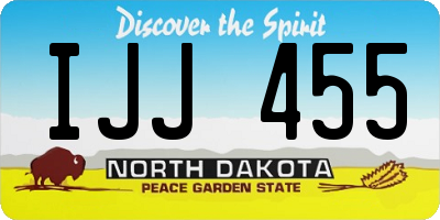 ND license plate IJJ455