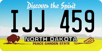 ND license plate IJJ459