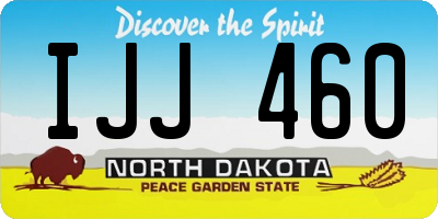 ND license plate IJJ460