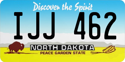 ND license plate IJJ462