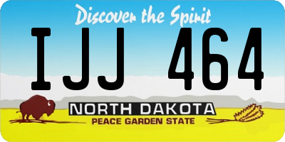 ND license plate IJJ464