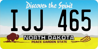 ND license plate IJJ465