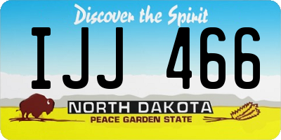 ND license plate IJJ466