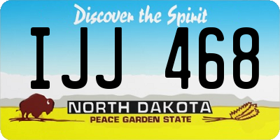 ND license plate IJJ468