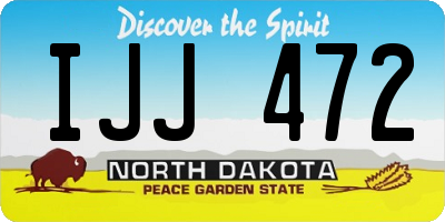ND license plate IJJ472
