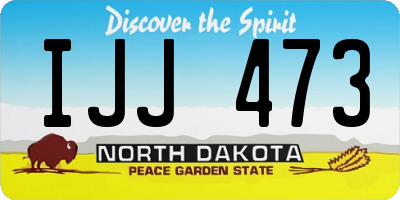 ND license plate IJJ473