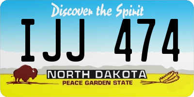 ND license plate IJJ474