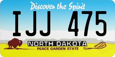 ND license plate IJJ475