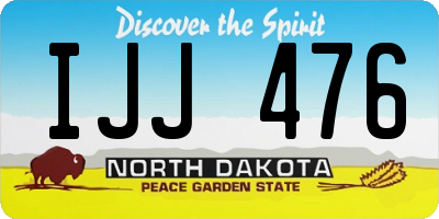 ND license plate IJJ476