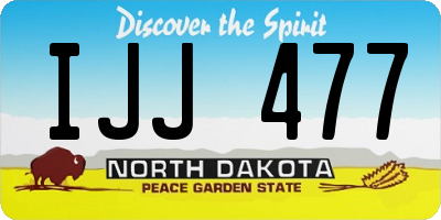 ND license plate IJJ477