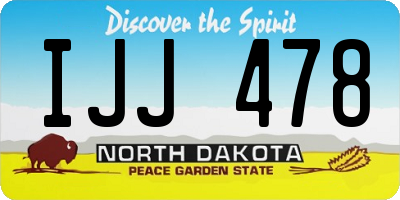 ND license plate IJJ478