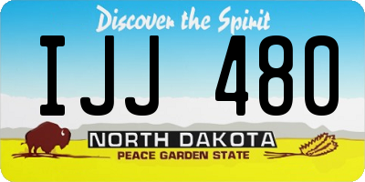 ND license plate IJJ480