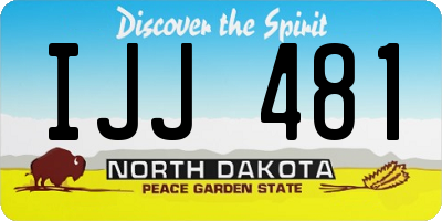 ND license plate IJJ481