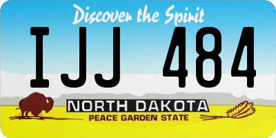 ND license plate IJJ484