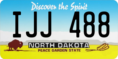 ND license plate IJJ488