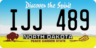 ND license plate IJJ489