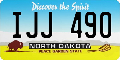 ND license plate IJJ490
