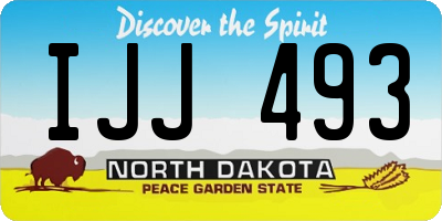 ND license plate IJJ493