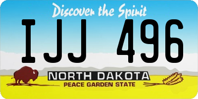 ND license plate IJJ496