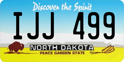 ND license plate IJJ499