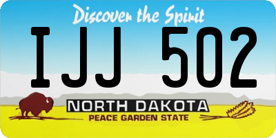 ND license plate IJJ502
