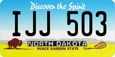 ND license plate IJJ503