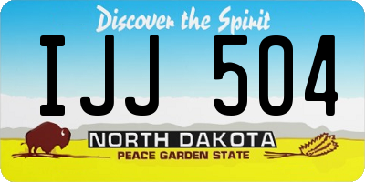 ND license plate IJJ504