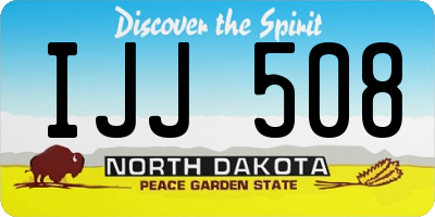 ND license plate IJJ508