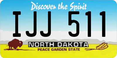 ND license plate IJJ511