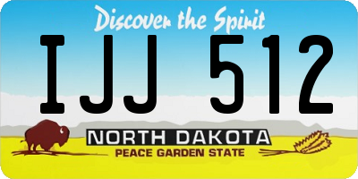 ND license plate IJJ512