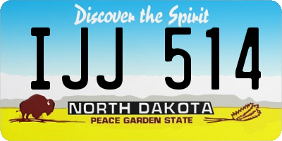 ND license plate IJJ514