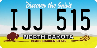 ND license plate IJJ515
