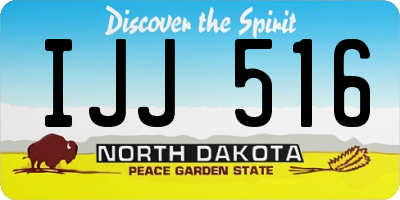 ND license plate IJJ516