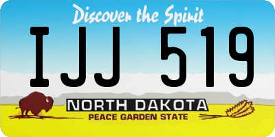 ND license plate IJJ519