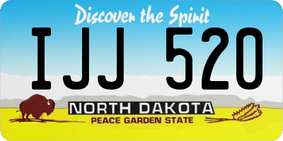ND license plate IJJ520