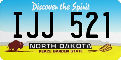 ND license plate IJJ521
